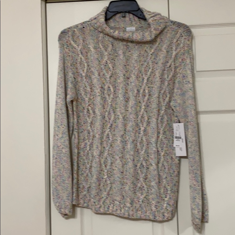 Cowl Neck Cable Knit Sweatet